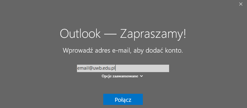 Outlook 2019 - krok 1