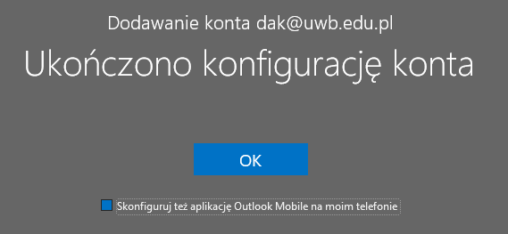 Outlook 2019 - krok 5