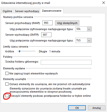 Outlook 2016 - przykładowy ekran 5